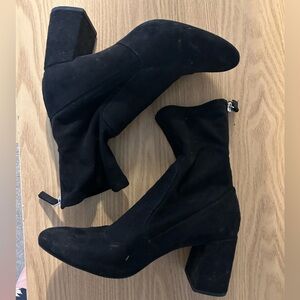 ZARA Heeled black ankle boots